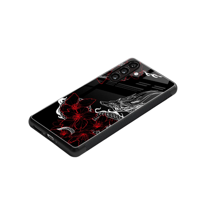 Fiery Petals stylish phone case for samsung galaxy a14 5g | glossy glass and slim fit