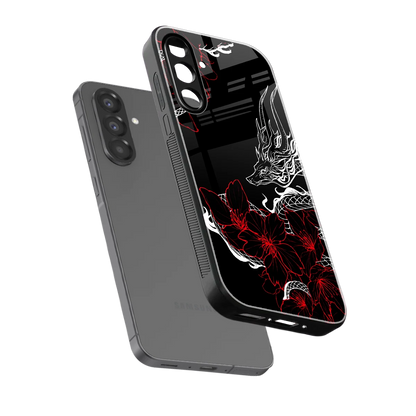 Fiery Petals sleek samsung galaxy a36 5g cover with tempered glass back and TPU edges