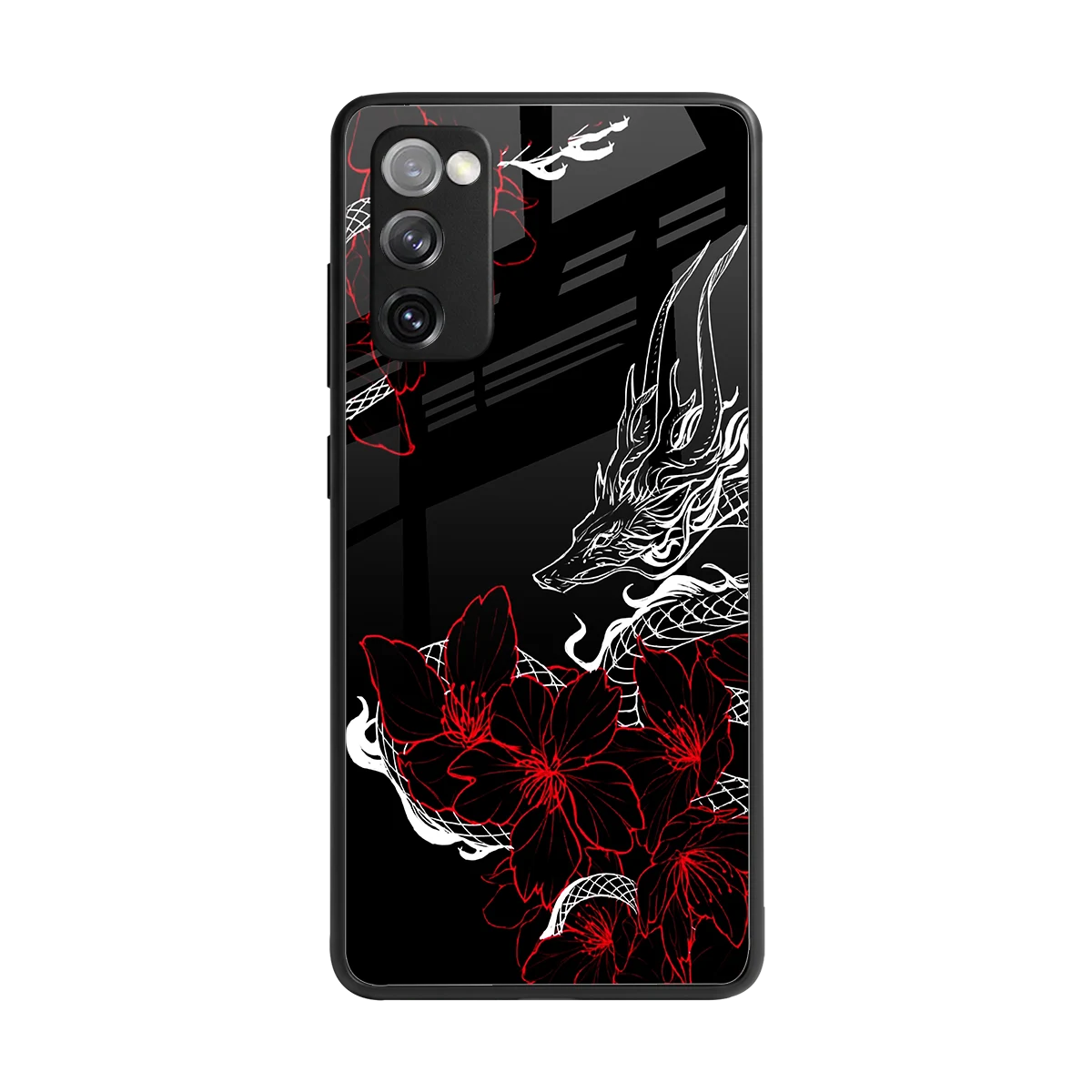 Fiery Petals back phone cover | glass case for samsung galaxy s20 fe