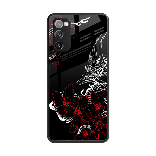 Fiery Petals back phone cover | glass case for samsung galaxy s20 fe
