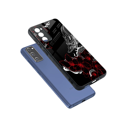 Fiery Petals sleek samsung galaxy s20 fe cover with tempered glass back and TPU edges