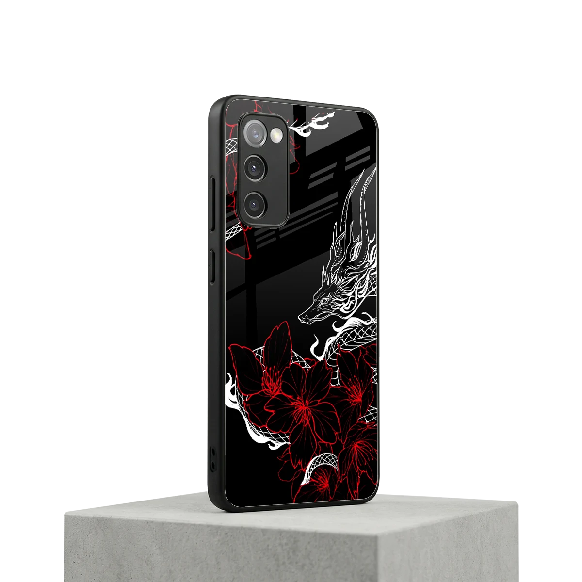 Fiery Petals samsung galaxy s20 fe mobile cover | shockproof glass phone case