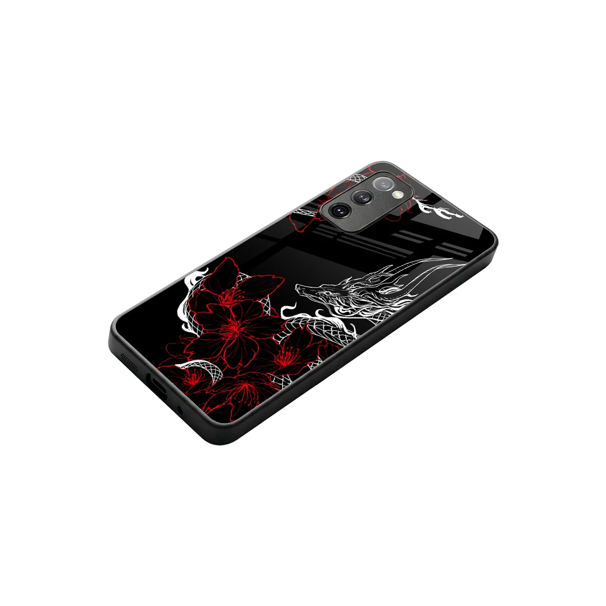 Fiery Petals stylish phone case for samsung galaxy s20 fe | glossy glass and slim fit