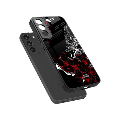 Fiery Petals sleek samsung galaxy s22 cover with tempered glass back and TPU edges