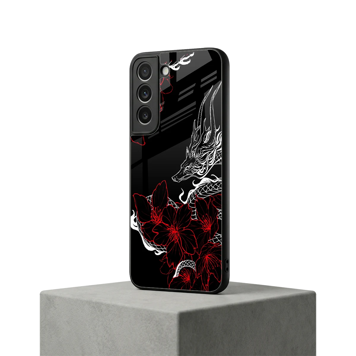 Fiery Petals samsung galaxy s22 mobile cover | shockproof glass phone case