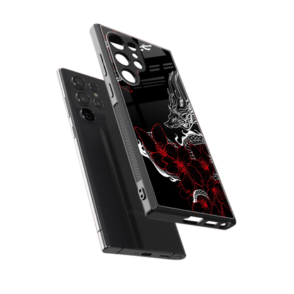 Fiery Petals sleek samsung galaxy s23 ultra cover with tempered glass back and TPU edges