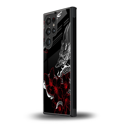 Fiery Petals samsung galaxy s23 ultra mobile cover | shockproof glass phone case