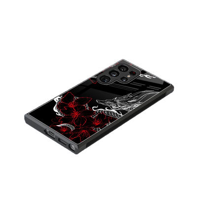 Fiery Petals stylish phone case for samsung galaxy s23 ultra | glossy glass and slim fit