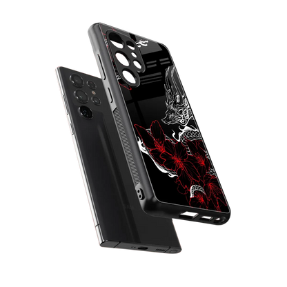 Fiery Petals sleek samsung galaxy s25 ultra cover with tempered glass back and TPU edges