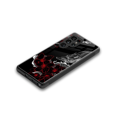 Fiery Petals stylish phone case for samsung galaxy s25 ultra | glossy glass and slim fit