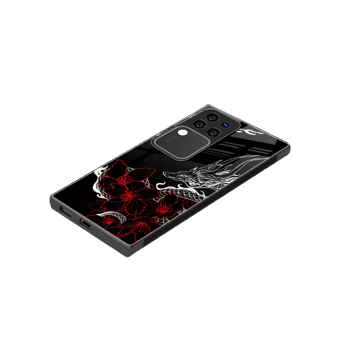 Fiery Petals stylish phone case forvivo v30 pro | glossy glass and slim fit