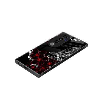 Fiery Petals stylish phone case for vivo v40 pro | glossy glass and slim fit