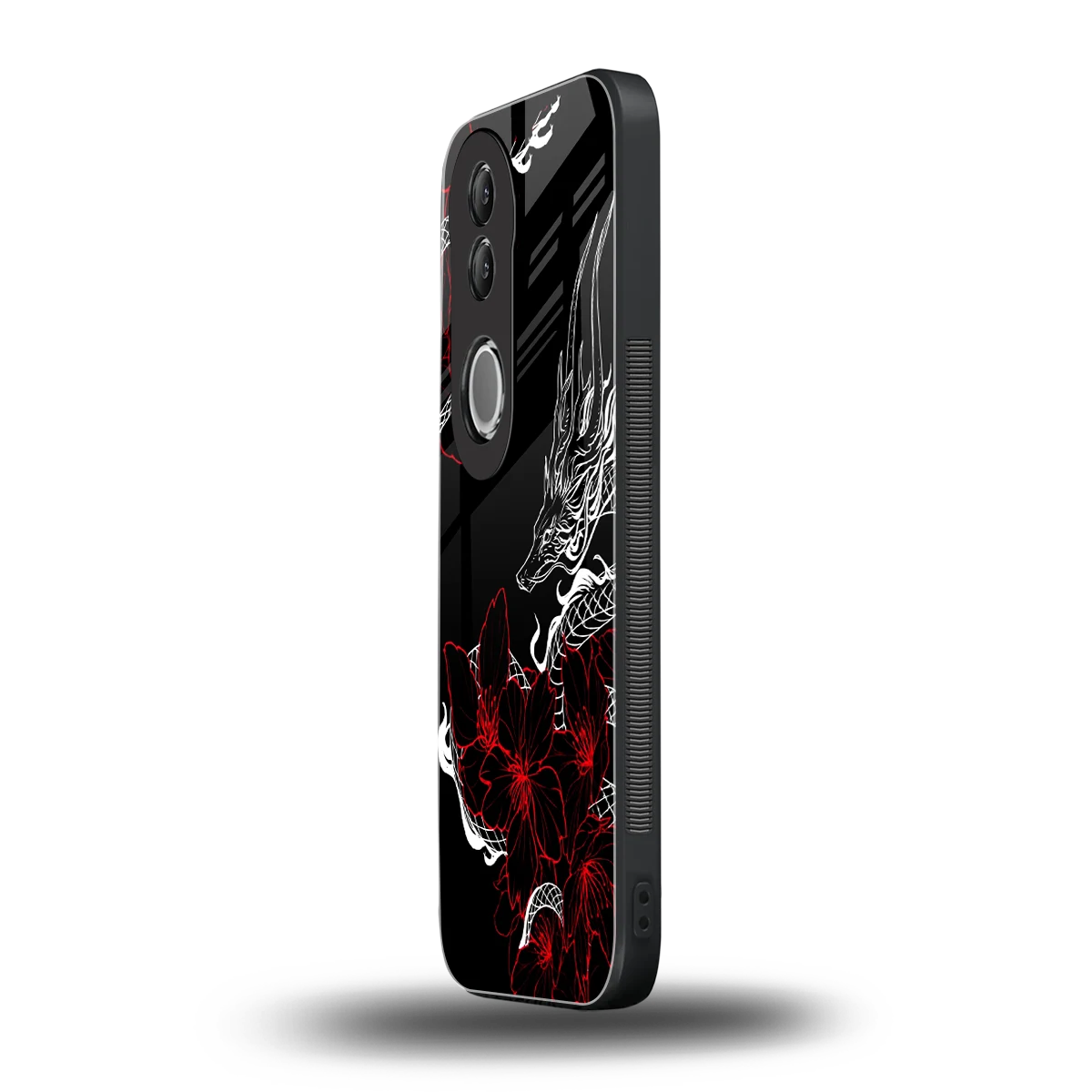Fiery Petals vivo v50 mobile cover | shockproof glass phone case