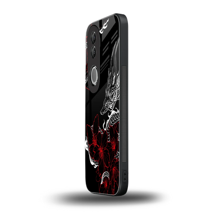 Fiery Petals vivo v50 mobile cover | shockproof glass phone case