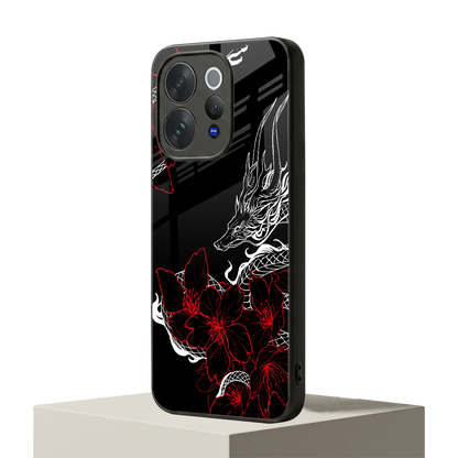 Fiery Petals vivo v70 mobile cover | shockproof glass phone case