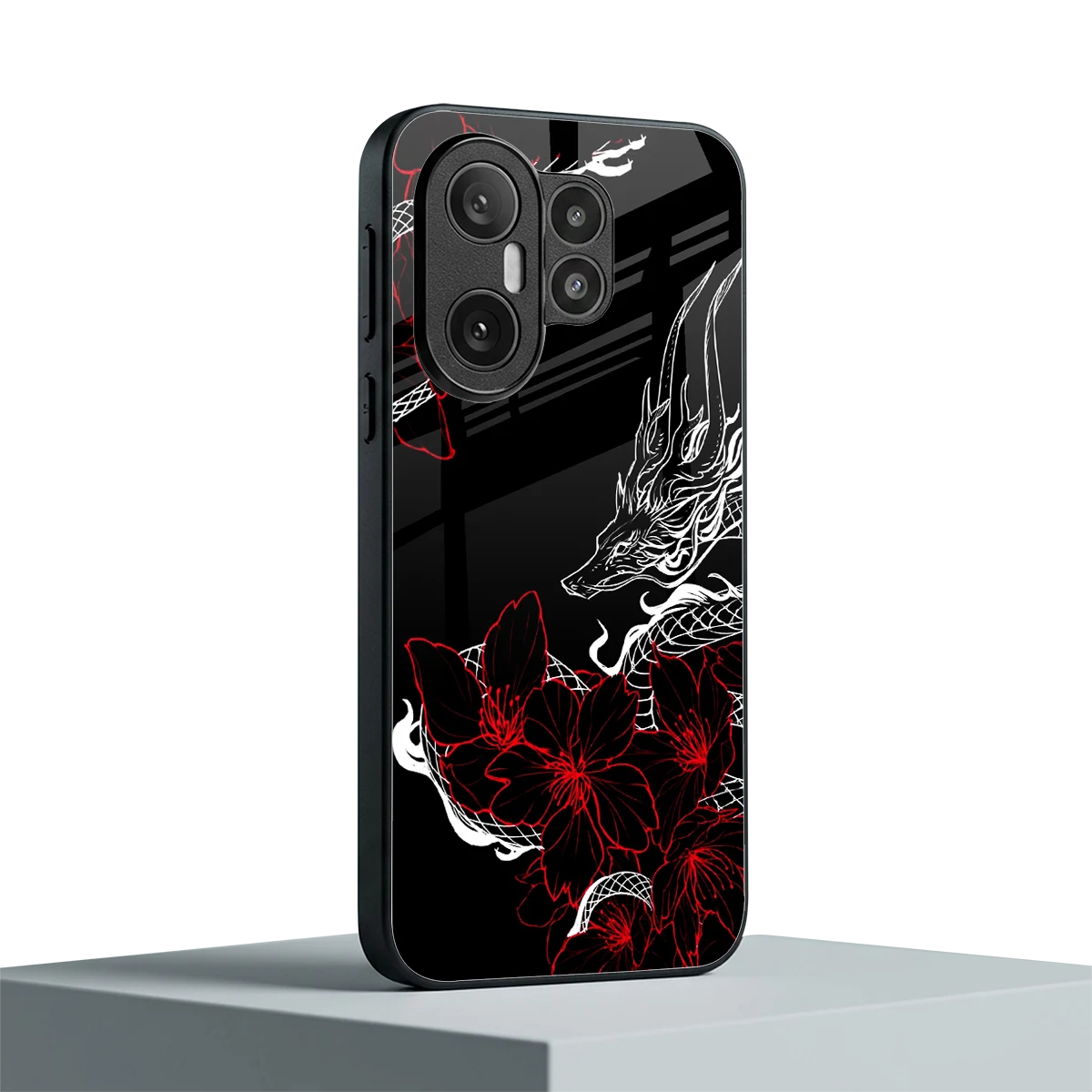 Fiery Petals vivo x200 fe mobile cover | shockproof glass phone case
