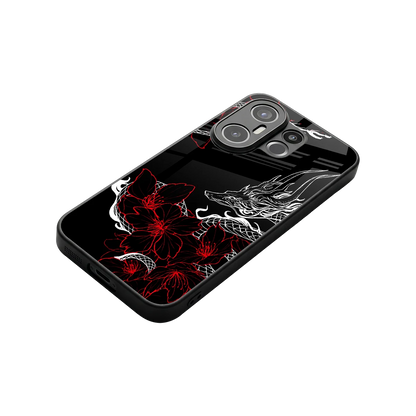 Fiery Petals stylish phone case for vivo x200 fe | glossy glass and slim fit
