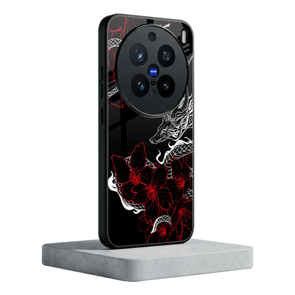 Fiery Petals vivo x200 pro mobile cover | shockproof glass phone case