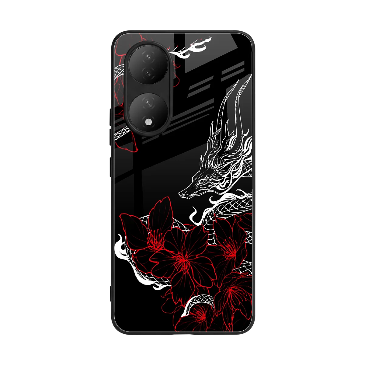 Fiery Petals back phone cover | glass case for Vivo-y100
