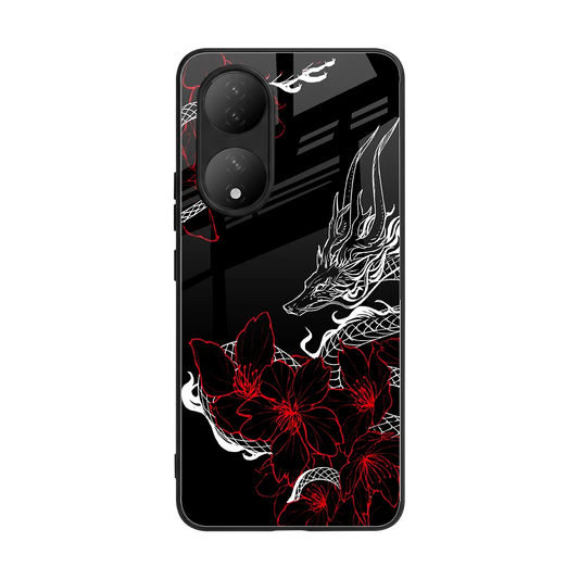 Fiery Petals back phone cover | glass case for Vivo-y100