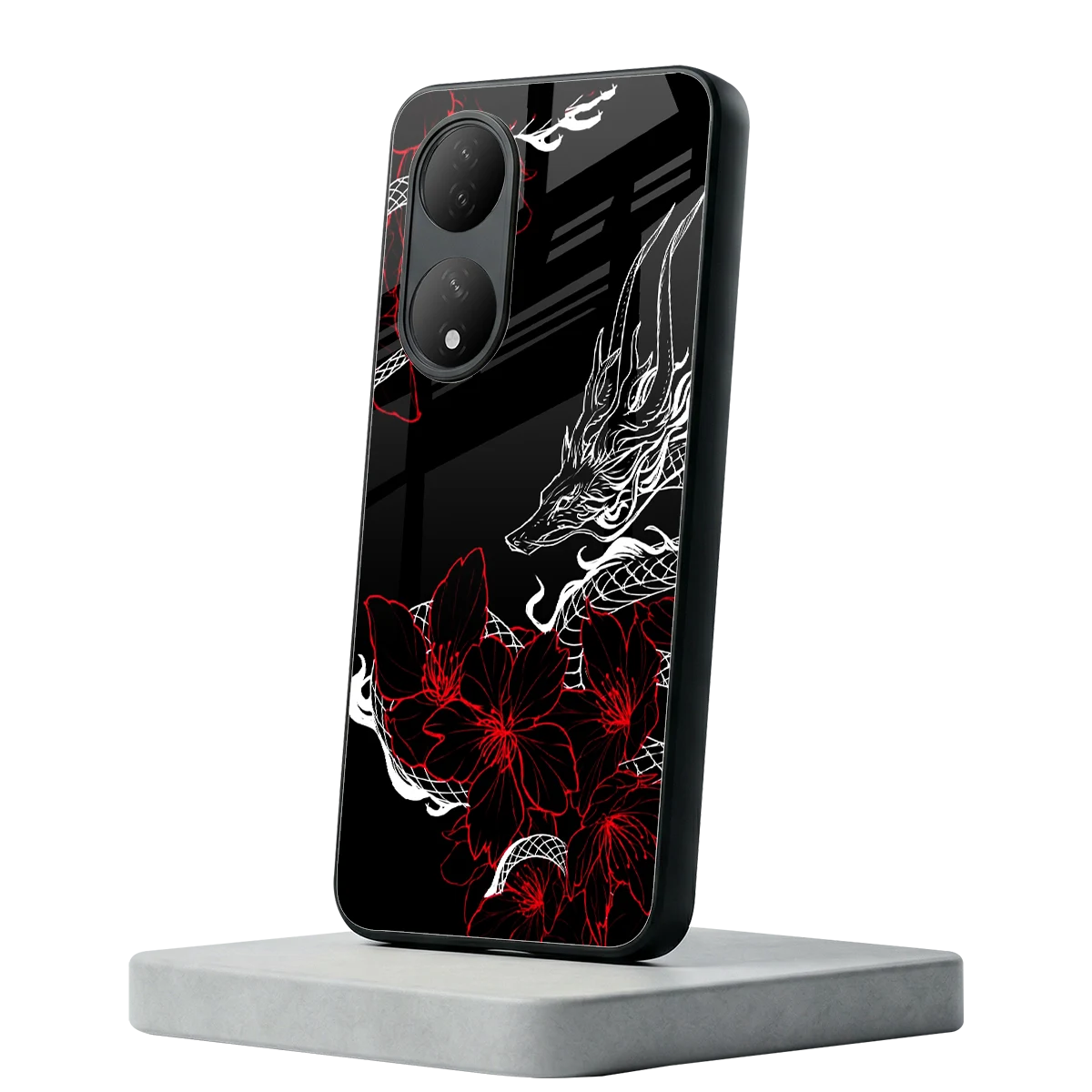Fiery Petals Vivo-y100 mobile cover | shockproof glass phone case