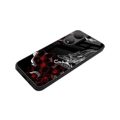 Fiery Petals stylish phone case for Vivo-y100 | glossy glass and slim fit