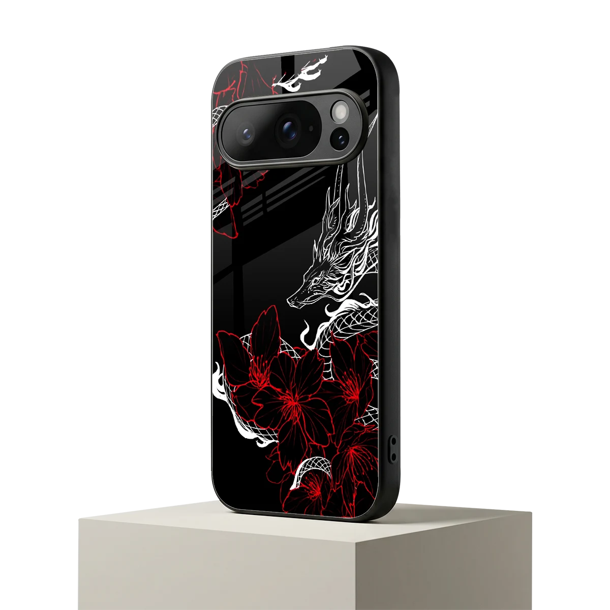 Fiery Petals google pixel 10 pro mobile cover | shockproof glass phone case