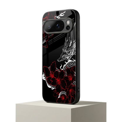 Fiery Petals google pixel 10 pro mobile cover | shockproof glass phone case