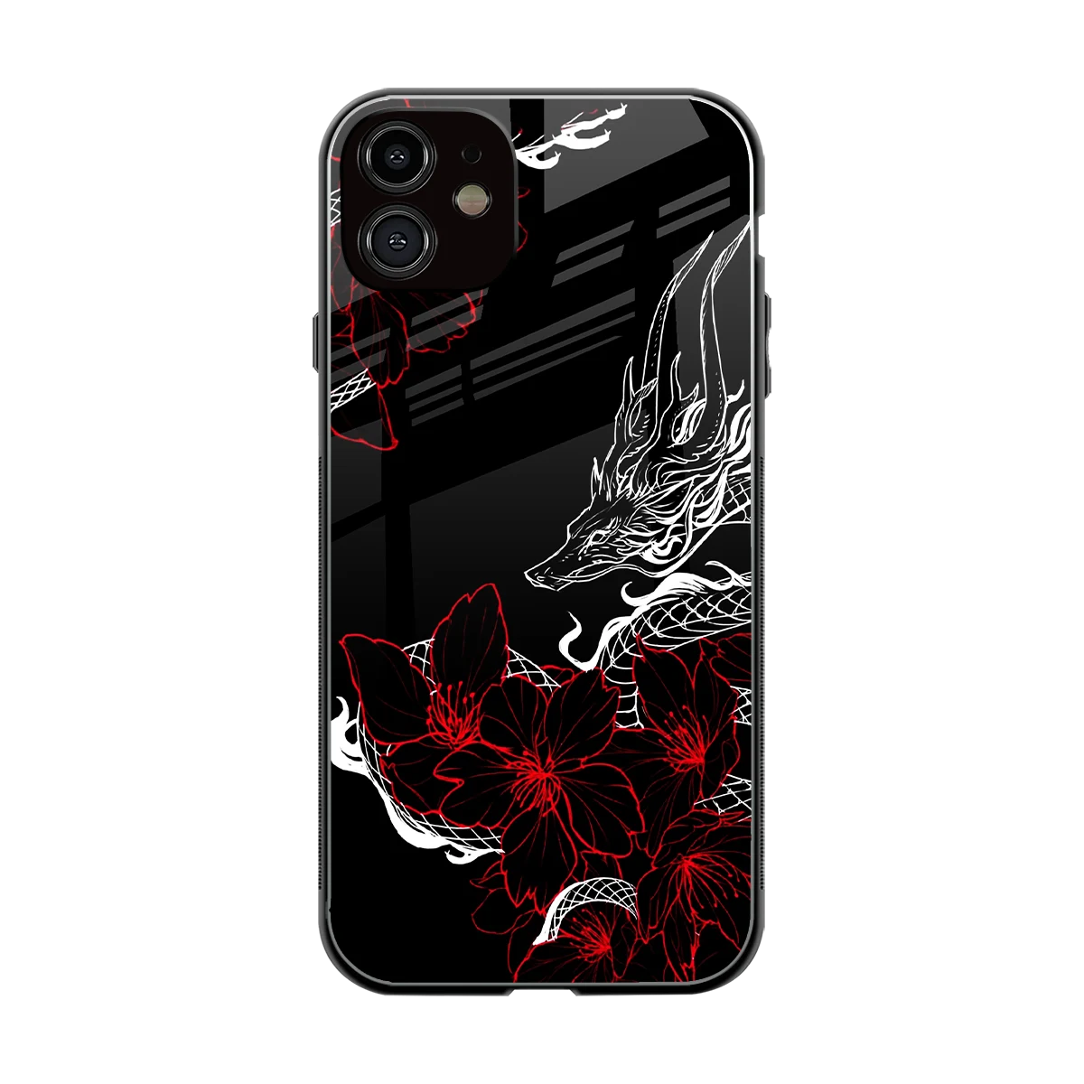 Fiery Petals back phone cover | glass case for iphone 11