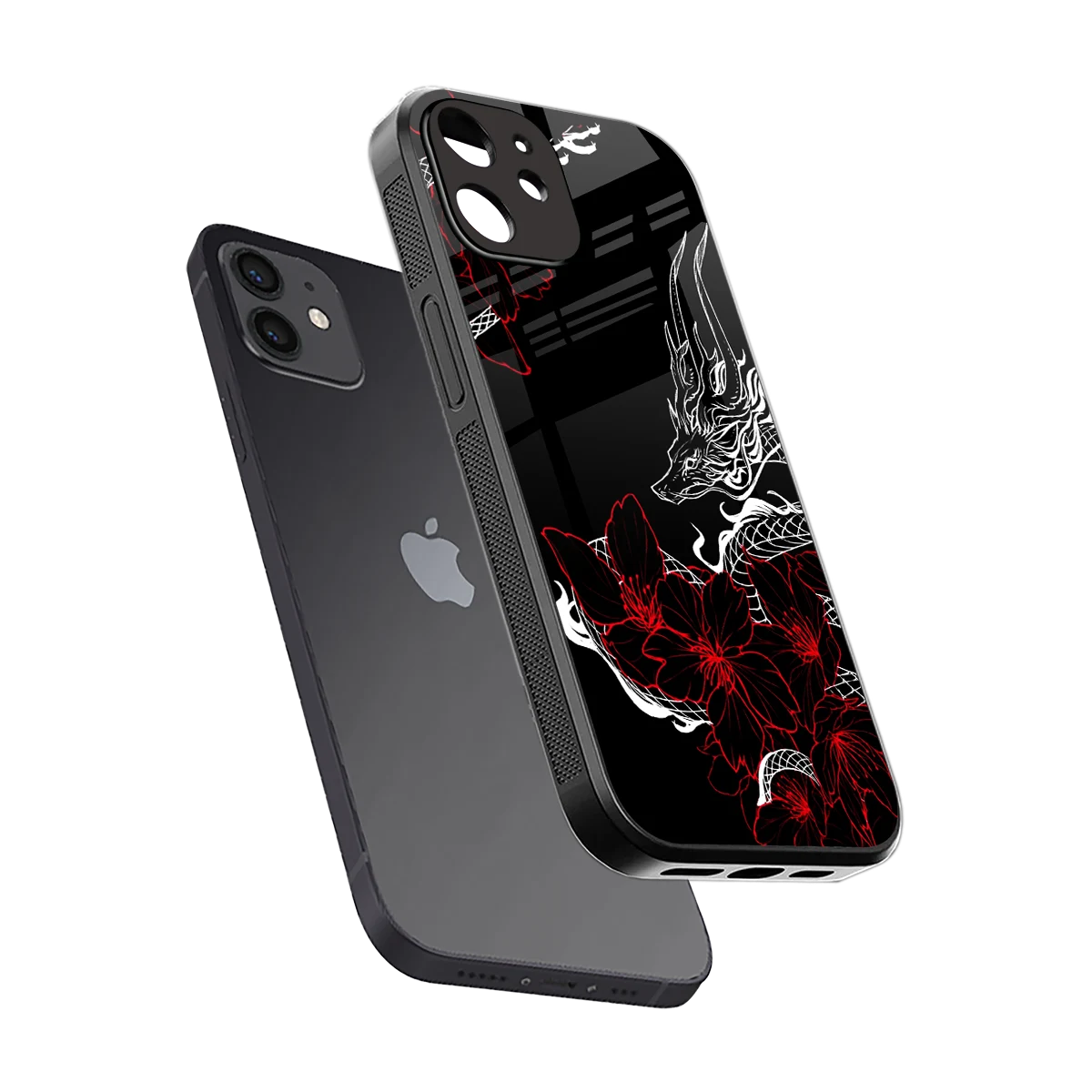 Fiery Petals sleek iphone 11 cover with tempered glass back and TPU edges