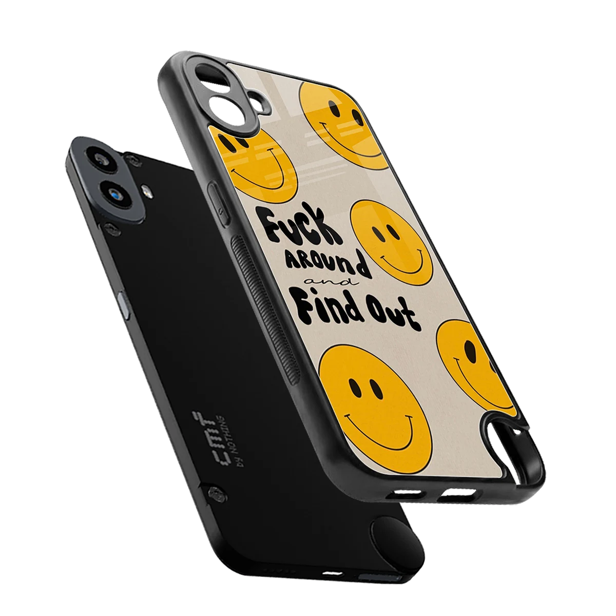 Find Out sleek cmf nothing phone 1 cover with tempered glass back and TPU edges