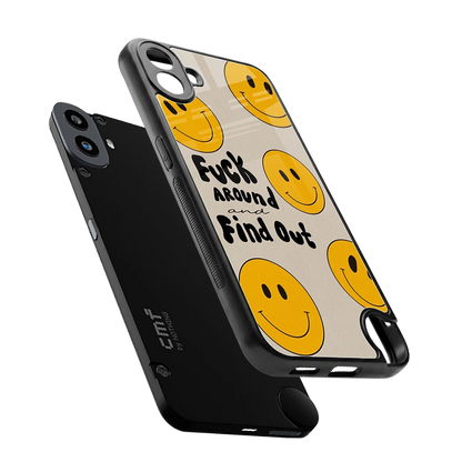 Find Out sleek cmf nothing phone 1 cover with tempered glass back and TPU edges