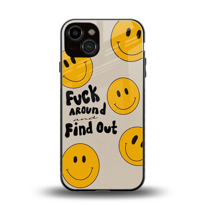 Find Out back phone cover | glass case for iphone 14