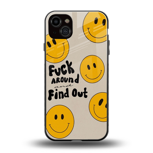 Find Out back phone cover | glass case for iphone 15 plus