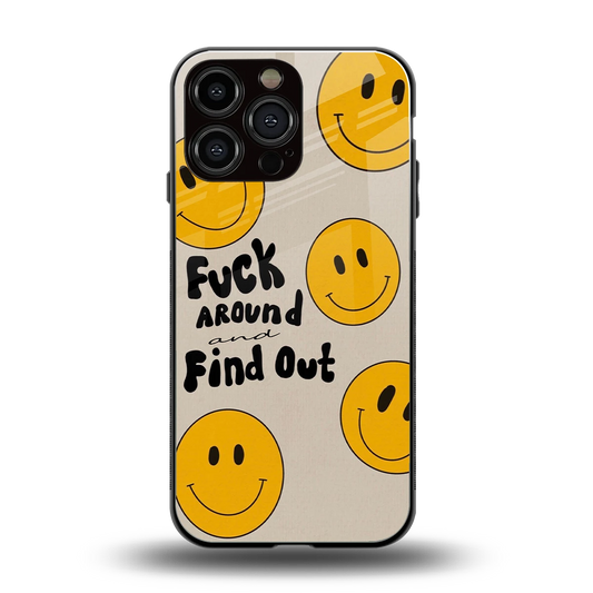 Find Out back phone cover | glass case for iphone 15 pro max