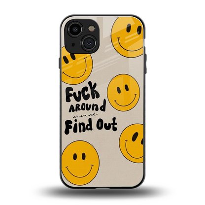 Find Out back phone cover | glass case for iphone 15