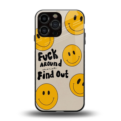 Find Out back phone cover | glass case for iphone 16 pro max