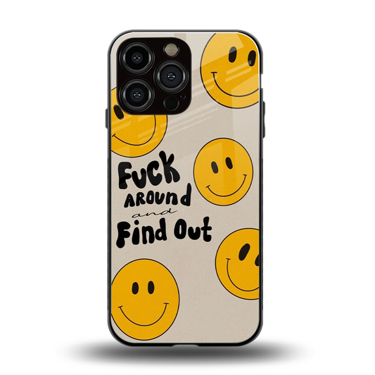 Find Out back phone cover | glass case for iphone 16 pro max