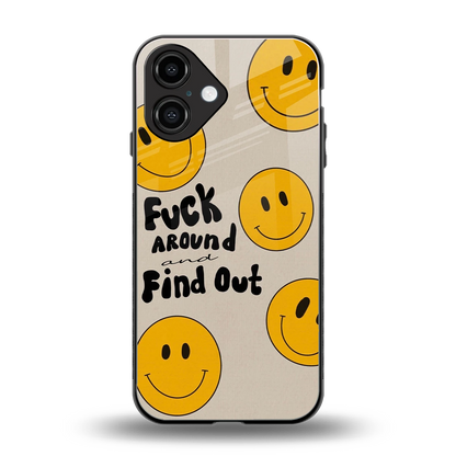 Find Out back phone cover | glass case for iphone 16