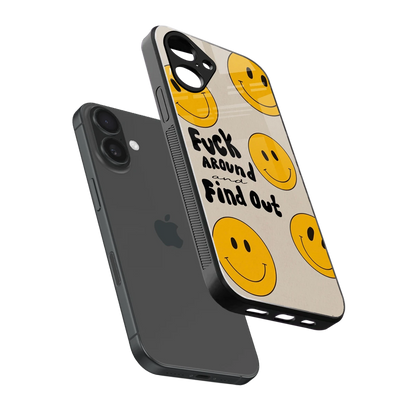 Find Out sleek iPhone 16 cover with tempered glass back and TPU edges