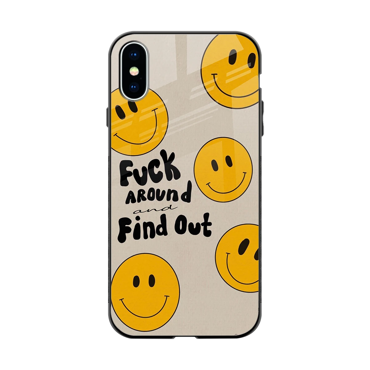 Find Out back phone cover | glass case for iphone xs