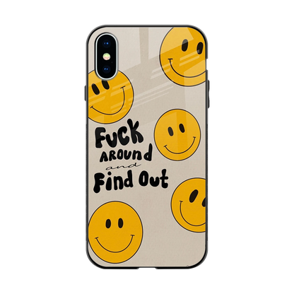 Find Out back phone cover | glass case for iphone xs