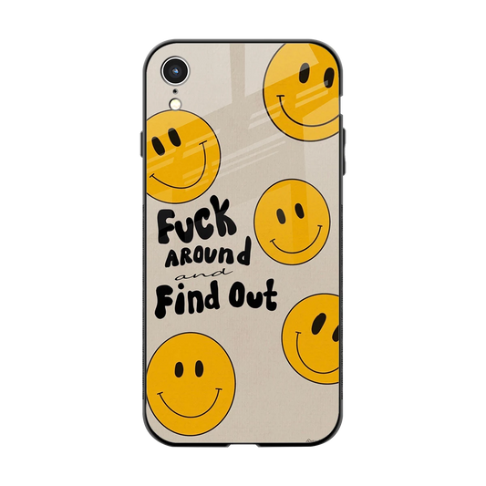Find Out back phone cover | glass case for iphone xr