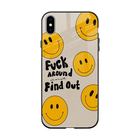 Find Out back phone cover | glass case for iphone xs max