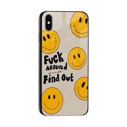 Find Out sleek iphone xs max cover with tempered glass back and TPU edges