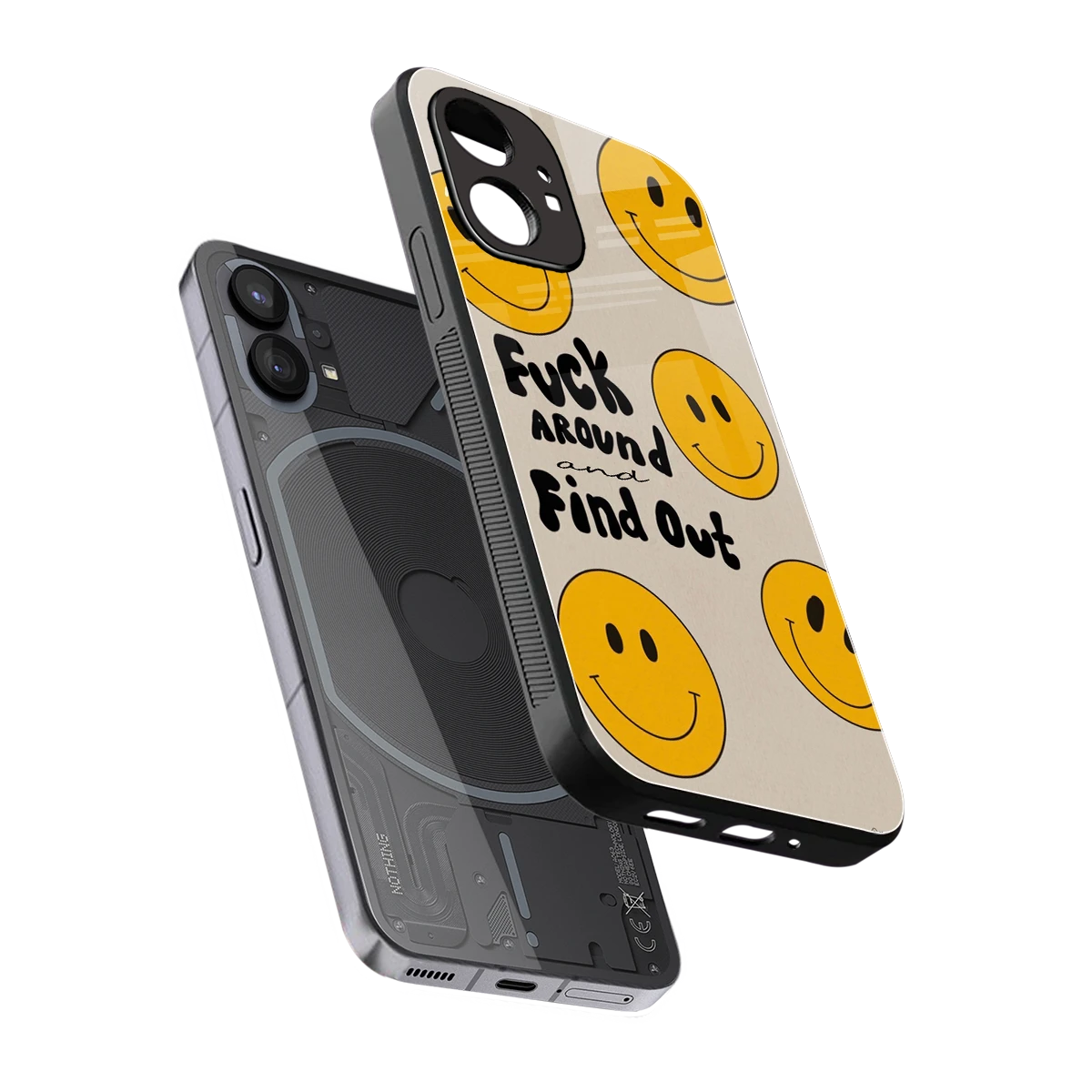 Find Out sleek nothing phone 1 cover with tempered glass back and TPU edges