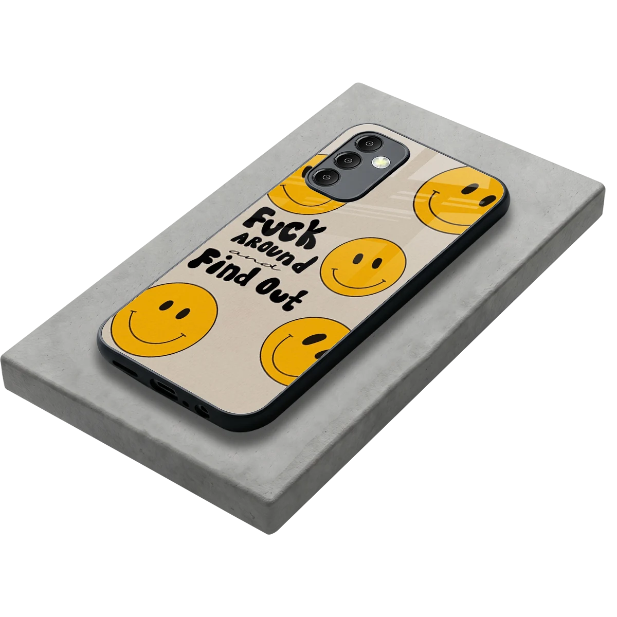 Find Out stylish phone case for samsung galaxy m14 5g | glossy glass and slim fit