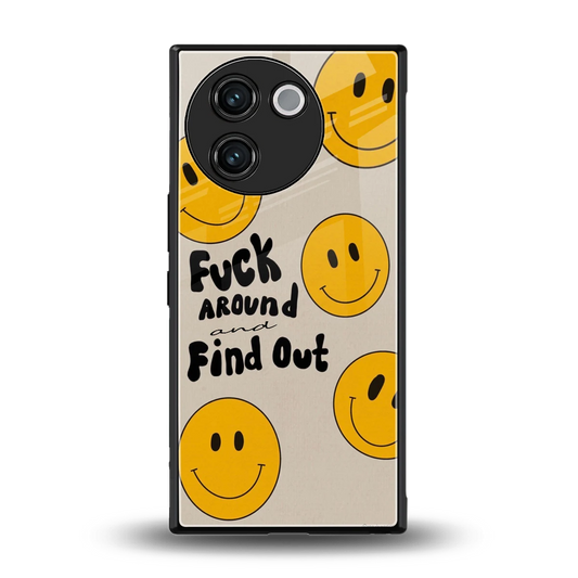 Find Out back phone cover | glass case for vivo v30e