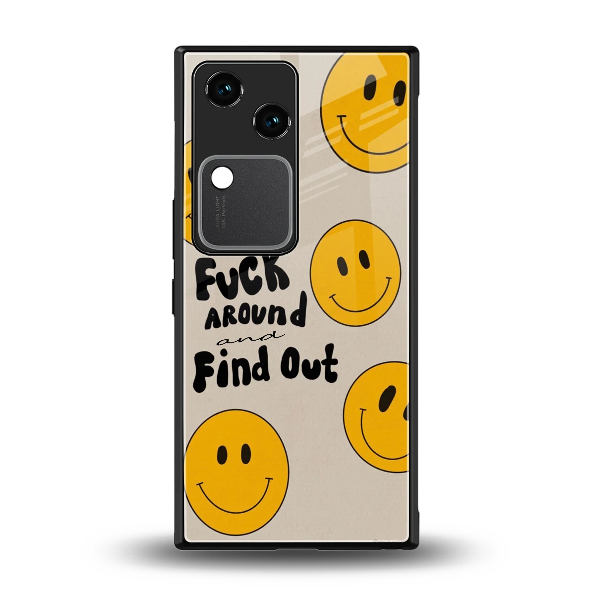 Find Out back phone cover | glass case for vivo v30