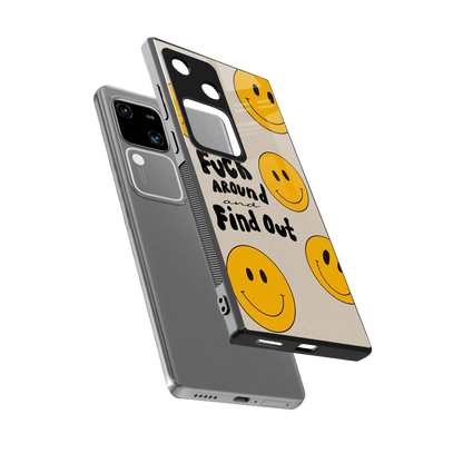 Find Out sleek vivo v30 cover with tempered glass back and TPU edges
